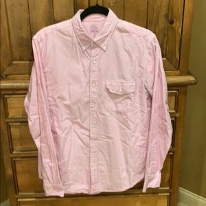 J. Crew Slim Lightweight Oxford in Pink Stripe